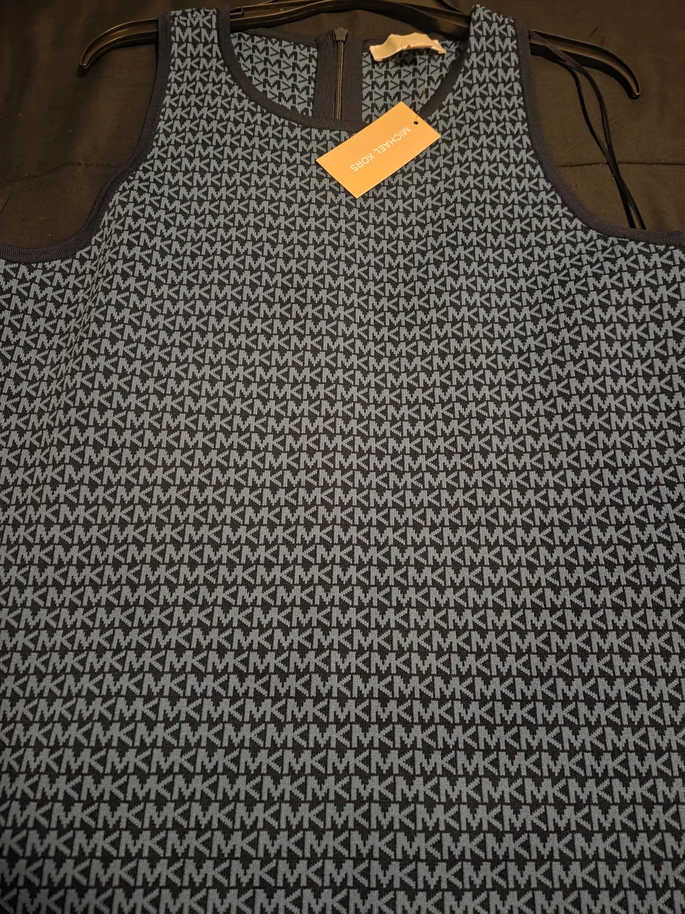 Michael Kors Blue Logo Knit Shift Dress